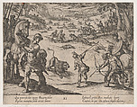 Plate 11: Alexander's Lion Hunt, from "The Deeds of Alexander the Great", Antonio Tempesta  Italian, Etching, first state of two (Bartsch)
