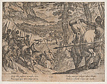 Plate 8: Alexander Encircling the Enemy Troops with Fire, from "The Deeds of Alexander the Great", Antonio Tempesta  Italian, Etching, first state of two (Bartsch)