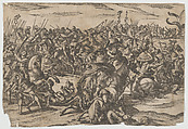 The Death of Camilla, Antonio Tempesta Italian, Etching; first state of three (Bartsch)