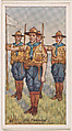 Card 16, On Parade, from the Boy Scouts series (E41), issued by the Scout Gum Company or to promote Harlequin Taffy Candy, Scout Gum Company, Rochester, New York or American, Commercial color lithograph