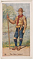 Card 19, The Boy Scout, from the Boy Scouts series (E41), issued by the Scout Gum Company or to promote Harlequin Taffy Candy, Scout Gum Company, Rochester, New York or American, Commercial color lithograph
