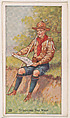 Card 20, Studying the Map, from the Boy Scouts series (E41), issued by the Scout Gum Company or to promote Harlequin Taffy Candy, Scout Gum Company, Rochester, New York or American, Commercial color lithograph