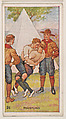 Card 24, Wrestling, from the Boy Scouts series (E41), issued by the Scout Gum Company or to promote Harlequin Taffy Candy, Scout Gum Company, Rochester, New York or American, Commercial color lithograph