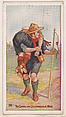 Card 30, To Carry an Unconscious Man, from the Boy Scouts series (E41), issued by the Scout Gum Company or to promote Harlequin Taffy Candy, Scout Gum Company, Rochester, New York or American, Commercial color lithograph