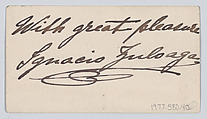Ignacio Zuloaga, calling card, Anonymous, Engraving