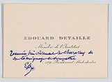 Édouard Detaille, calling card, Anonymous, Engraving