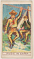 Music in Camp, from the Boy Scouts series (E42) for the Fisher Candy Co., Fisher Candy Co., Philadelphia  American, Commercial color lithograph