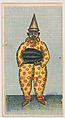 Clown holding watermelon, from the Circus Caramels series (E43) issued by the American Caramel Company to promote Circus Caramels, American Caramel Company, Philadelphia American, Commercial color lithograph