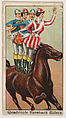 Quadruple Bareback Riders, from The Circus series (E44) issued by Messer's Gum, Messer's Gum American, Commercial color lithograph
