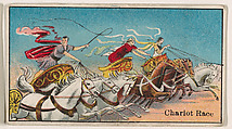Chariot Race, from The Circus series (E44) issued by Messer's Gum, Messer's Gum American, Commercial color lithograph