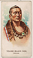 Young Black Dog, Osage, from the Indian Pictures series (E46) issued by The Philadelphia Caramel Company, Philadelphia Caramel Co., Camden, New Jersey  American, Commercial color lithograph