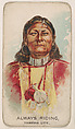 Always Riding, Yampah Ute, from the Indian Pictures series (E46) issued by The Philadelphia Caramel Company, Philadelphia Caramel Co., Camden, New Jersey  American, Commercial color lithograph
