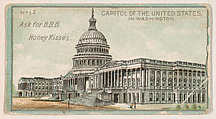 Number 12, Capitol of the United States, Washington, from the "State Capitols" series (E48), issued for B.B.B. Honey Kisses, BBB Honey Kisses  American, Commercial color lithograph