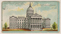Number 50, Capitol of Georgia, Atlanta, from the "State Capitols" series (E48), issued for B.B.B. Honey Kisses, BBB Honey Kisses  American, Commercial color lithograph