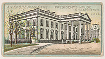 Number 14, President's House in Washington, from the "State Capitols" series (E48), issued for B.B.B. Honey Kisses, BBB Honey Kisses  American, Commercial color lithograph