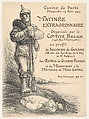 Program for the Matinée Extraordinaire, Casino de Paris, November 14, 1915, Théophile-Alexandre Steinlen (French (born Switzerland), Lausanne 1859–1923 Paris), Lithograph