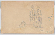 The Lighthouse of Travemünde Seen from the South, Martinus Rørbye (Danish, Drammen 1803–1848 Copenhagen), Graphite, gray wash