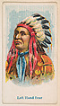 Left Hand Bear, from the Wild West Caramels series (E49) for the American Caramel Company, American Caramel Company, Philadelphia American, Commercial color lithograph
