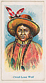 Chief Lone Wolf, from the Wild West Caramels series (E49) for the American Caramel Company, American Caramel Company, Philadelphia  American, Commercial color lithograph