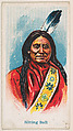 Sitting Bull, from the Wild West Caramels series (E49) for the American Caramel Company, American Caramel Company, Philadelphia American, Commercial color lithograph
