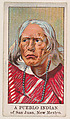 A Pueblo Indian of San Juan, New Mexico, from the Wild West Gum series (E50) for John H. Dockman & Son, John H. Dockman & Son, Baltimore  American, Commercial color lithograph