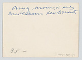 Jacques Villon, calling card, Anonymous, Engraving