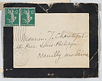 Maurice Denis, calling card, envelope, and concert ticket, Anonymous, Engraving and letterpress