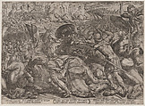 Plate 10: The Fall of Jericho, from "The Battles of the Old Testament", Antonio Tempesta Italian, Etching