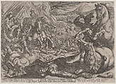 Plate 12: Joshua Mutilates his Enemies' Horses, from "The Battles of the Old Testament", Antonio Tempesta Italian, Etching