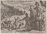 Plate 13: Gideon Choosing his Soldiers, from "The Battles of the Old Testament", Antonio Tempesta  Italian, Etching