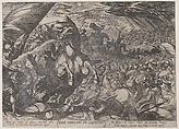 Plate 11: Joshua Ordering the Sun to Stand Still, from "The Battles of the Old Testament", Antonio Tempesta Italian, Etching
