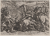 Plate 6: The Israelites Defeated by the Canaanites for Having Disobeyed Moses, from "The Battles of the Old Testament", Antonio Tempesta Italian, Etching