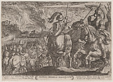 Plate 7: The Egyptians Pursuing the Israelites, from "The Battles of the Old Testament", Antonio Tempesta Italian, Etching