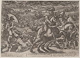 Plate 2: Abraham Liberating His Nephew Lot, from "The Battles of the Old Testament", Antonio Tempesta Italian, Etching