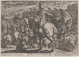 Plate 4: Moses Ordering the Israelites to Attack the Ethiopians, from "The Battles of the Old Testament", Antonio Tempesta Italian, Etching