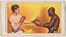 Al Kaufman and Jack Johnson, from the Prize Fighter Caramels series (E77) for the American Caramel Company, American Caramel Company, Philadelphia American, Commercial color lithograph