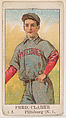 Fred Clarke, Left Field, Pittsburgh, National League, from the Baseball Caramels series (E91-C) for the American Caramel Company, American Caramel Company, Philadelphia  American, Commercial color lithograph
