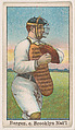 Bergen, Catcher, Brooklyn, National League, from the Baseball Gum series (E92), issued by Croft and Allen Co., Croft and Allen Co., Philadelphia, Commercial color lithograph
