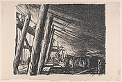 Building a Cross Channel Train Ferry (On the Clyde, no. 1), Sir Muirhead Bone  British, Scottish, Lithograph