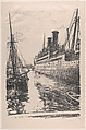 The Tuscania at Glasgow (On the Clyde, no. 5), Sir Muirhead Bone  British, Scottish, Lithograph
