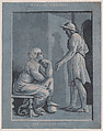 Penelope and Odysseus, Ugo da Carpi  Italian, Chiaroscuro woodcut printed from three blocks in blue and gray