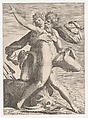 Neptune and Caenis, Johann Sadeler I Netherlandish, Engraving
