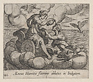Plate 141: The Immortalization of Aeneas (AEneas Humitio flumine ablutus in Indigitem), from Ovid's 'Metamorphoses', Antonio Tempesta  Italian, Etching