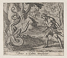 Plate 23: Cadmus Killing the Serpent (Draco a Cadmo interficitur), from Ovid's 'Metamorphoses', Antonio Tempesta Italian, Etching