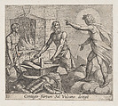 Plate 33: Apollo at Vulcan's Forge (Coniugis furtum Sol Vulcano detegit), from Ovid's 'Metamorphoses', Antonio Tempesta  Italian, Etching