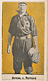 Byones, Catcher, Portland, Pacific Coast League, from the 30 Ball Players series (E99) for Bishop & Company, Bishop & Company, Los Angeles  American, Commercial color lithograph