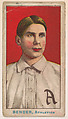 Bender, Athletics, from the "Nadja Caramels" series (E104), issued by Blake-Wenneker Candy Co. to promote Nadja Caramels, Blake-Wenneker Candy Company, St. Louis, Missouri American, Commercial color lithograph
