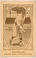 Tom Phillips, Pitcher, Washington Americans, from the American Caramel Baseball Players series (E120) for the American Caramel Company, American Caramel Company, Lancaster and York, Pennsylvania American, Photolithograph