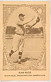Sam Rice, Outfield, Washington Americans, from the American Caramel Baseball Players series (E120) for the American Caramel Company, American Caramel Company, Lancaster and York, Pennsylvania American, Photolithograph