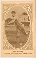 Roy Moore, Pitcher, Philadelphia Americans, from the American Caramel Baseball Players series (E120) for the American Caramel Company, American Caramel Company, Lancaster and York, Pennsylvania American, Photolithograph
